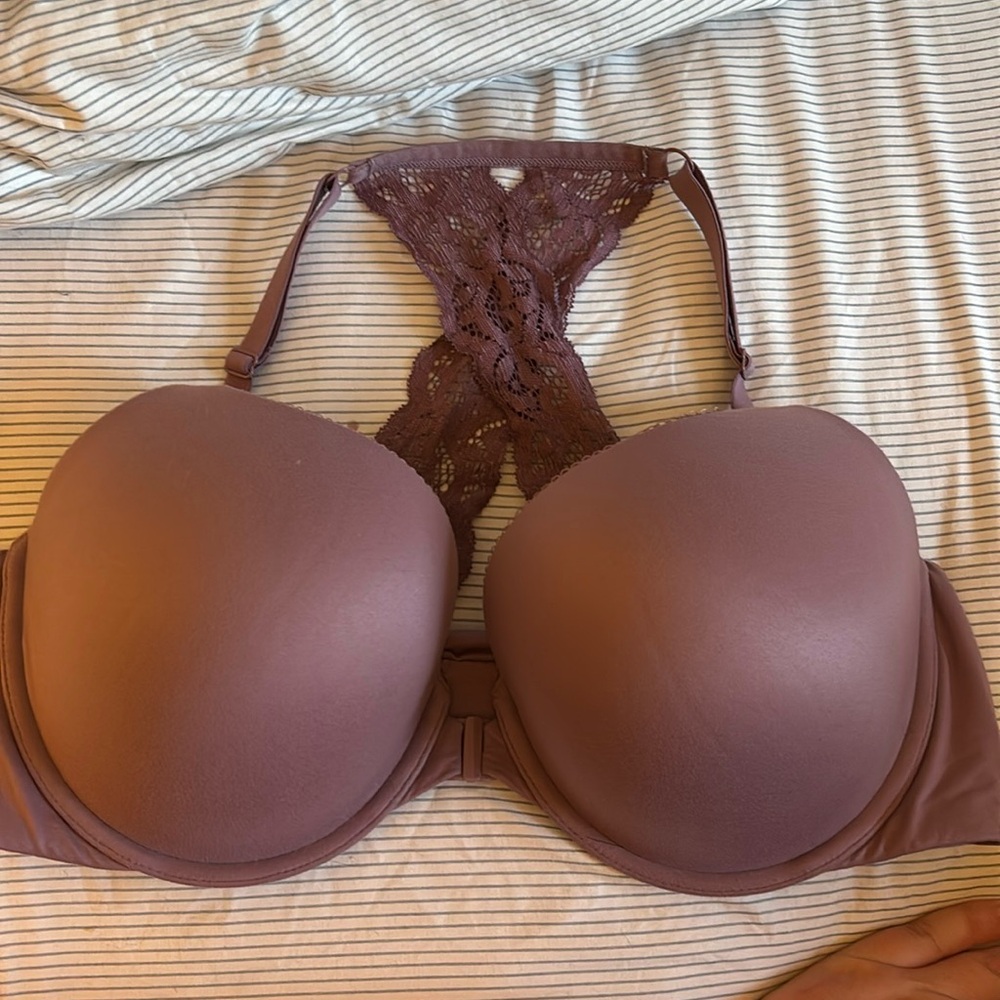 Victoria's Secret Mauve Lace Racerback Push-Up Bra